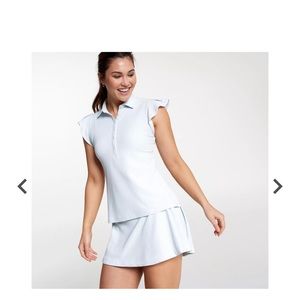 Calia by Carrie Underwood flutter sleeve golf shirt